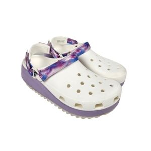 CROCS Classic Hiker Platform White Lavender Clogs Men's Size 12